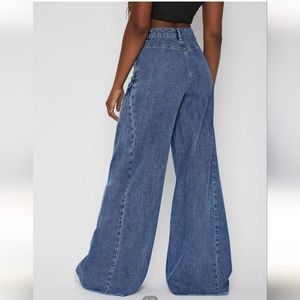 Hippy Grunge Acid Wash High Waisted oversized flare!